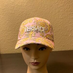 Versace Pink and Yellow Baroque Cap